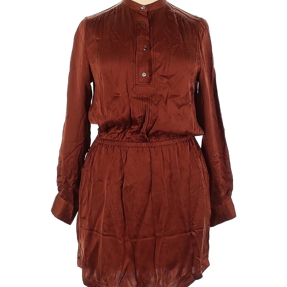 Banana Republic Rich Brown Long Sleeve Dress